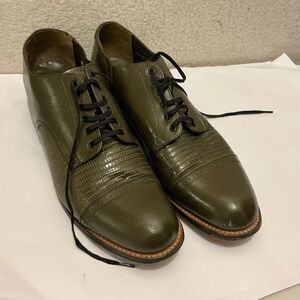 Stacy Adams Olive Men's Madison Cap Toe Oxford Leather Oxfords 10.5D